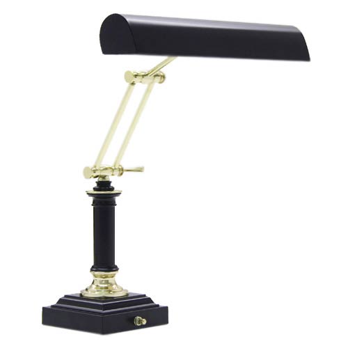 black piano lamp