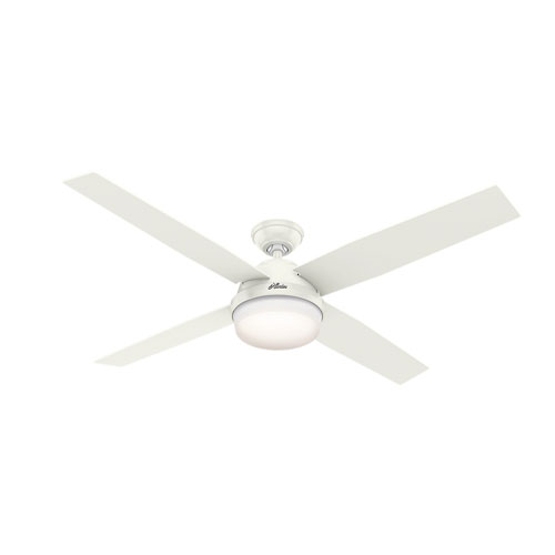Hunter Fans Dempsey Fresh White 60 Inch Two Light Led Adjustable Ceiling Fan