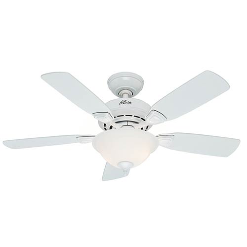 Caraway White Two Light 44 Inch Ceiling Fan