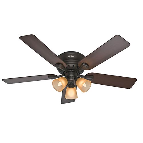 Hunter Fans Reinert Premier Bronze Three Light 52 Inch Hugger