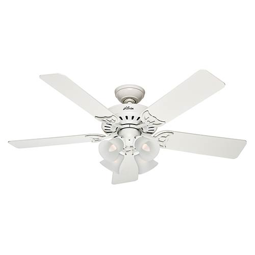 Hunter Fans Studio Series White Four Light 52 Inch Ceiling Fan