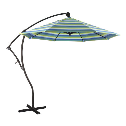 California Umbrella Bayside Bronze With Seville Seaside Nine Feet