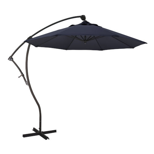 California Umbrella Bayside Bronze With Navy Blue Nine Feet Olefin Patio Umbrella 194061388259 Bellacor