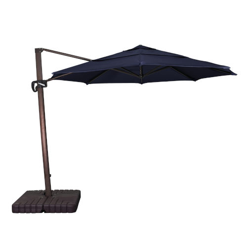 California Umbrella Cali Bronze With Navy 11 Feet Sunbrella Patio Umbrella 194061388693 Bellacor