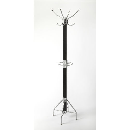 silver coat rack