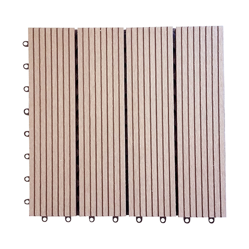 12 X 12 Eco Friendly Wood Plastic Composite Interlocking Decking Tile Dark Brown