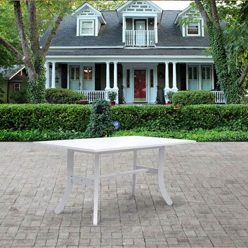 Vifah Manufacturing Company Bradley Outdoor Wood Rectangular Extension Dining Table V1337 Bellacor 