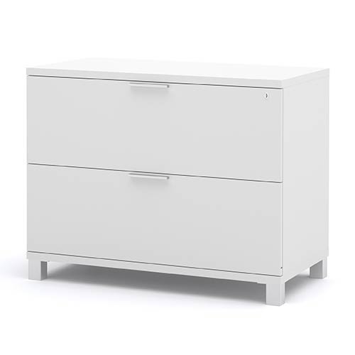 Bestar Pro Linea White Assembled Lateral File Cabinet 120636 1117