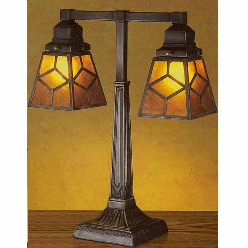 Meyda Tiffany Mica Diamond Double Desk Lamp 27879 Bellacor