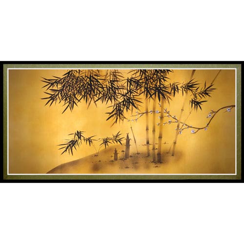 Oriental Furniture Bamboo Tree Canvas Wall Art Can Art Silk1 Bellacor
