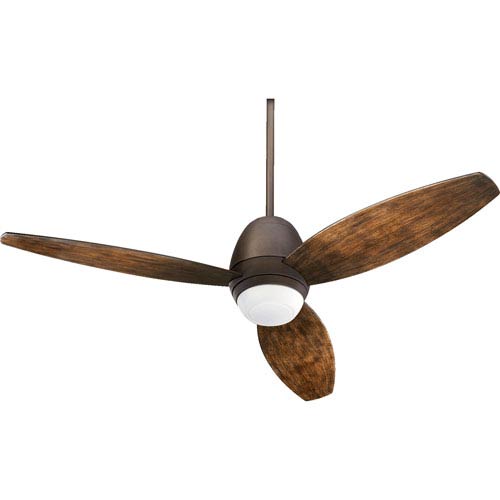 Quorum International Bronx Patio Oiled Bronze One Light Three Blade Ceiling Fan