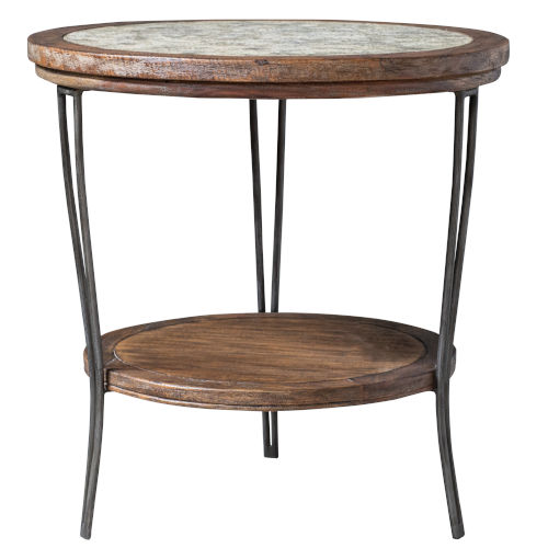 Uttermost Saskia Wood 24 Inch Round Side Table 25446 Bellacor