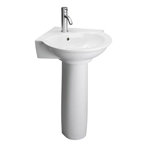 Barclay Products Evolution White Corner Pedestal Sink