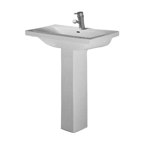 Barclay Products Mistral White One Hole Pedestal Sink