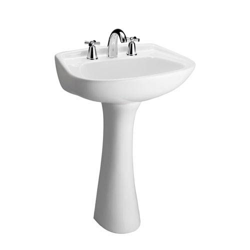 Barclay Products Hartford 4 Inch Centerset White Pedestal Sink