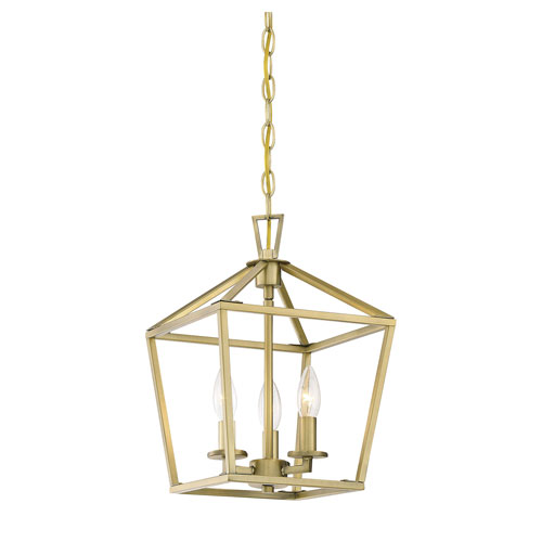 Savoy House Townsend Warm Brass 10 Inch Three Light Pendant 3 320 3 322 ...