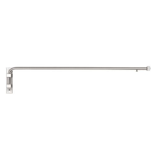 Achim Importing Company Brent 20 36 In Brushed Nickel Swing Arm Curtain Rod