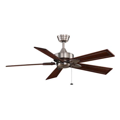 Fanimation Windpointe Pewter Ceiling Fan With Dark Cherry Blades