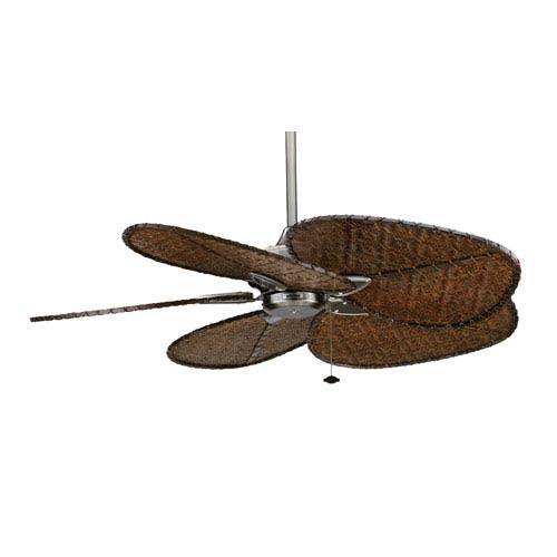 Windpointe Pewter 52 Inch Ceiling Fan With Antique Bamboo Blades