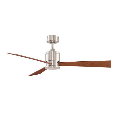 Fanimation Zonix Brushed Nickel Ceiling Fan With Cherry Walnut