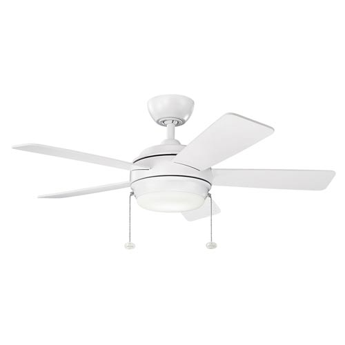 Mill Mason Gladstone Matte White 42 Inch Led Ceiling Fan With