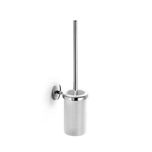 white ceramic toilet brush