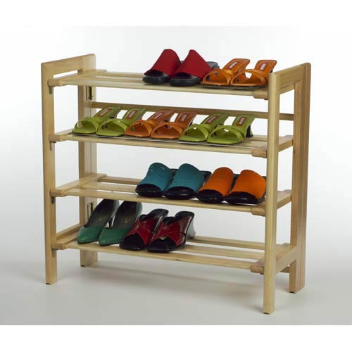 Winsome Wood Four Tier Shoe Rack 81228 Bellacor