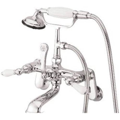 Elements Of Design St Louis Chrome Deck Mount Tub Faucet With