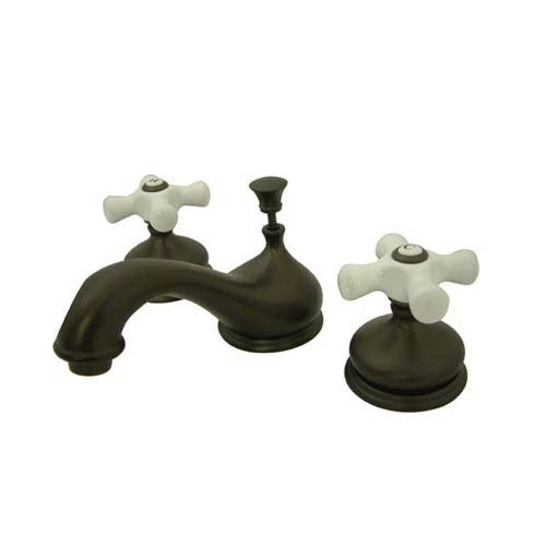 Elements Of Design Hot Springs Oil Rubbed Bronze Bathroom Faucet With Porcelain Crosses Es1165px Bellacor