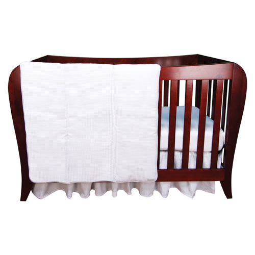 Trend Lab White Pique Three Piece Crib Bedding Set Pq3p Bellacor