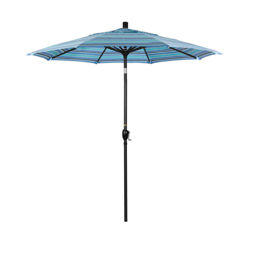 California Umbrella 7 1 2 Feet Aluminum Push Button Tilt Market Umbrella With Black Pole Black Patio Furniture Accessories Umbrellas Canopies Shade