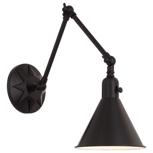 black arm wall light